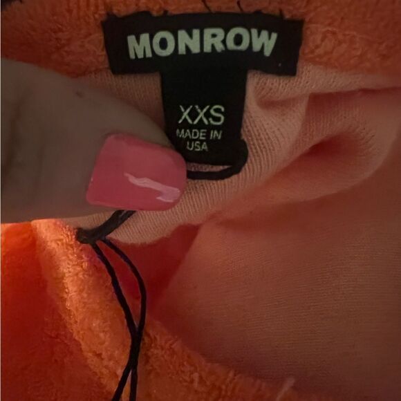 NWT Monrow women's Terry cloth Georgia Peach sleeveless tank top size xxs - Picture 9 of 11